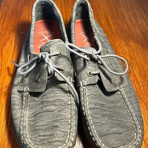 Twisted X Womens Charcoal Distressed Leather Driving Moc WDM0102. Size 10